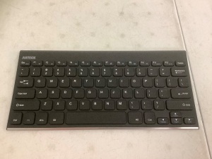 Lot of (2) Arteck Wireless Keyboards, Missing USB Receivers, Untested, Appears New, E-Comm Return