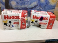 Lot of (2) Huggies Wet Wipes. 704 Count. 11-64 Count Packs.&nbsp;Fragrence Free. One Box Is Missing 2 Packs. Appear&nbsp;New with Damaged Boxes. E-Commerce Return