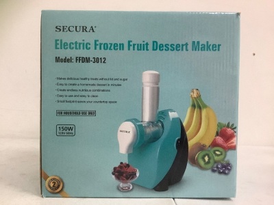 Secura Electric Frozen Fruit Dessert Maker, Powers Up, Appears New