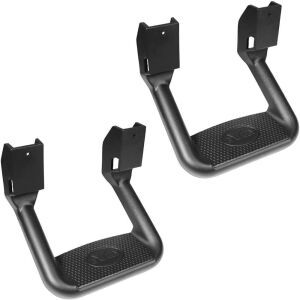 Lot of (2) Bully Black Powder Coated Side Step Set, 2 Pieces, Includes Mounting Brackets