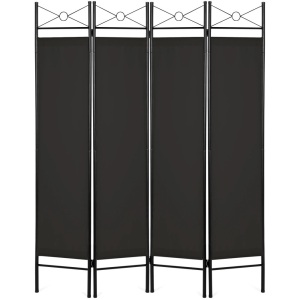 4-Panel Folding Privacy Screen Room Divider Decoration Accent, 6ft