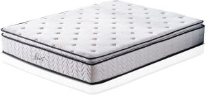 Jacia House 11.4" Pillow Top Hybrid Memory Foam Innerspring Firm Mattress, Short Queen 