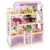 4-Level Kids Wooden Dollhouse w/ 13 Furniture Accessories. Appears New