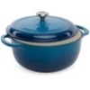 6qt Non-Stick Enamel Cast-Iron Dutch Oven Kitchen Cookware w/ Side Handles. Appears New