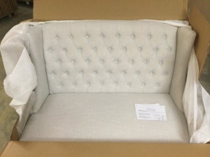 Pier1 Tufted Loveseat. NEW