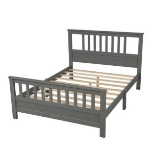 Wood Platform Bed with Headboard and Footboard, Full