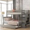 Twin over Full Bunk Bed with Trundle and Staircase