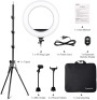 Crenova 18 inches LED Ring Light with Stand, Carrying Bag. For Makeup & Live Streaming. Tested/Works. Appears New.&nbsp;