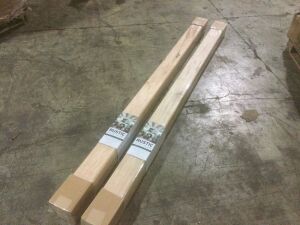 Lot of (2) Ornamental 5" x 5" x 96" Unfinished Wood Decorative Beams