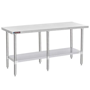 DuraSteel Commercial Grade Food Prep Stainless Steel Work Table 24" x 84" x 34" 