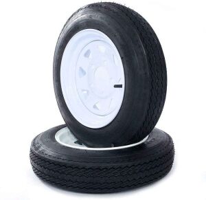 Trailer Tire 4.80 x 12 with Rim, 5 Lug, Set of 2 