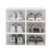 Clear Plastic Stackable Shoe Storage Boxes, 24 pcs 