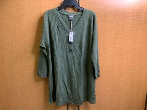 Natural Reflections Waffle Henly Shirt, Ladies Medium, Appears New