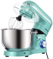 Aucma Stand Mixer, 6.5-QT 660W 6-Speed Tilt-Head Electric Mixer with Dough Hook, Wire Whip & Beater (6.5QT, Blue). Tested/Works