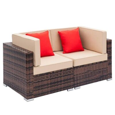 Wicker Rattan Outdoor Patio Sofa