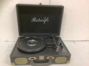 Retrolife Small Record Player, No Cord, E-Commerce Return, Untested