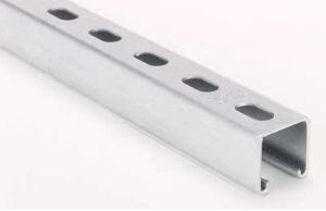 Genuine Unistrut P1000T 1-5/8" 12 Gauge Metal Strut Channel, Slotted Back, Pre-Galvanized Zinc 5 Foot Length