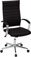AmazonBasics High-Back Executive Swivel Office Desk Chair with Ribbed Puresoft Upholstery. Appears New