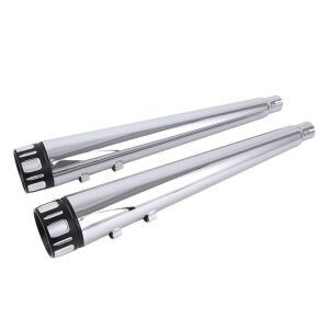 Chrome 4" Megaphone Slip-On Mufflers Exhaust Pipes For 95-16 Harley Touring