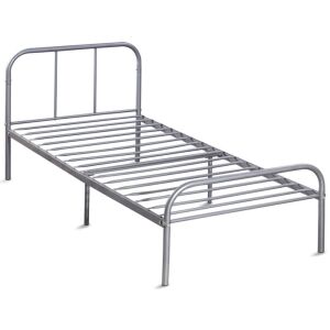 Silver Twin Size Metal Bed Frame