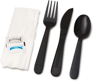 Lot of (3) Faithful Supply Heavy Duty Plastic Cutlery Sets, Individually Wrapped, 50 ct 