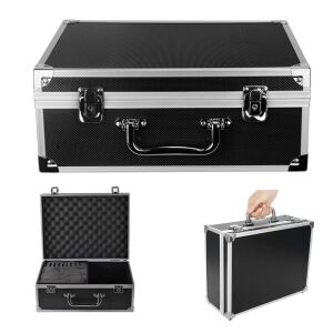 Lot of (2) Yuelong Locking Aluminum Storage Case w/ Foam for Tattoo Machine, 12.6" x 9.5" x 5.1" & (30) Packs of Tattoo Transfer Paper