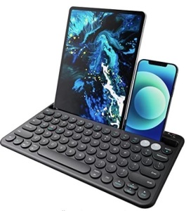 Jelly Comb Wireless Bluetooth Multi Device Keyboard, Powers Up, E-Commerce Return