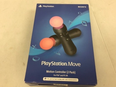 PlayStation Move Motion Controllers, No Accessories, Powers Up, E-Commerce Return