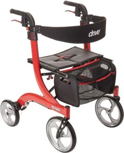 Drive Medical RTL10266 Nitro Euro-Style 4-Wheel Rollator Walker With Seat