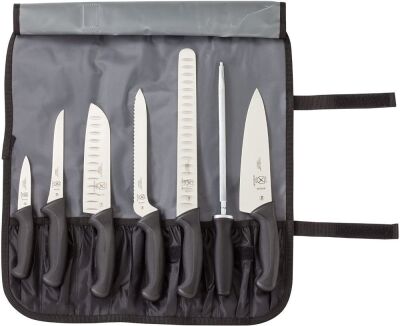 Mercer Culinary 7 Piece Knife Roll Set 