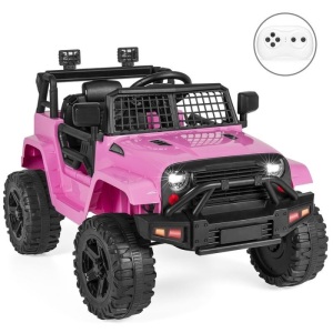 12V Kids Ride-On Truck Car w/ Parent Remote Control, Spring Suspension. Pink. Appears New