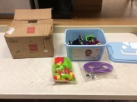 254-Piece Kids Magnetic Building Tiles Toy Set w/ Storage Box - Multicolor. Missing One Clip For The Lid. Appears New