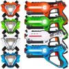 Set of 4 Infrared Laser Tag Blasters and Vests for Kids & Adults