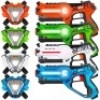 Set of 4 Infrared Laser Tag Blasters and Vests for Kids & Adults. Appears New&nbsp;
