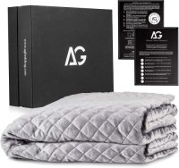 AG Bedding Removable Duvet Cover for Weighted Blanket - Duvet Cover - 60 x 80 Inches - Designed for Weighted Blanket Adult | Light Grey. NEW