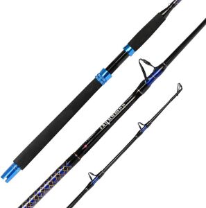 Fiblink 1-Piece Conventional Boat Rod Saltwater Offshore Graphite Casting Fishing Rod, 6-Feet, 50-80lb