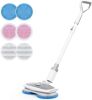 MARK LIVE Electric Cordless Spin Mop Polisher with LED Headlight and Replaceable Cloth, Up to 50 Mins Floor Cleaner with 300ml Water Tank 