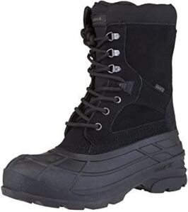 Kamik Men's Nation Plus Black Waterproof Boots, 11