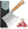 LA TIM'S&nbsp;2 lb Heavy Duty Meat Cleaver with Hand Forged High Carbon Steel, Solid Wood Handle