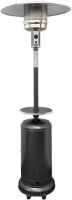 Hiland&nbsp;48,000 BTU Propane Patio Heater w/Wheels and Table, Hammered Silver