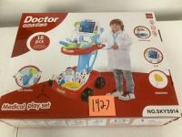 Play Doctor Kit for Kids, Boys & Girls with 17 Accessories, Mobile Cart