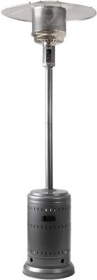 Amazon Basics 46,000 BTU Outdoor Propane Patio Heater with Wheels, Commercial & Residential - Slate Gray