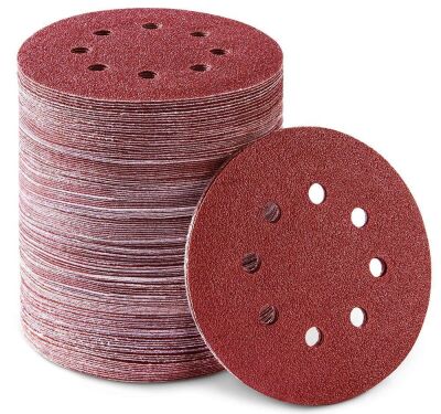 Lot of (3) S SATC 5" 8 Holes Dustless Hook and Loop Sanding Discs, 150pcs, Assorted Grit