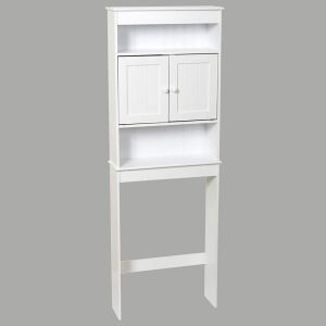 Zenna Home Cottage Over-The-Toilet Bathroom Spacesaver, 3 Shelf, White