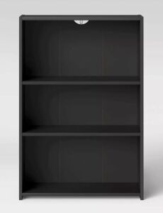 Room Essentials 3 Shelf Black Bookcase 