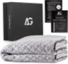 AG Bedding Removable Duvet Cover for Weighted Blanket - Duvet Cover - 60 x 80 Inches - Designed for Weighted Blanket Adult | Light Grey. NEW