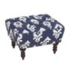 Pier1 Chas Ottoman Boldini Ikat Navy. NEW. MATCHES LOT #78 ON THIS AUCTION