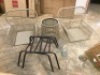 3-Piece Patio Wicker Conversation Bistro Set w/ 2 Chairs, Table. No Cushions. E-Commerce Return