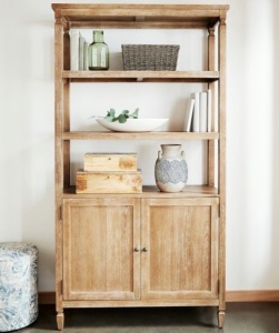 Pier1 Bradding Natural Stonewash Bookshelf. NEW. Approx. 68" tall x 39" wide x 16" deep