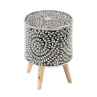 Pier1 Idy Black Mother of Pearl End Table. NEW